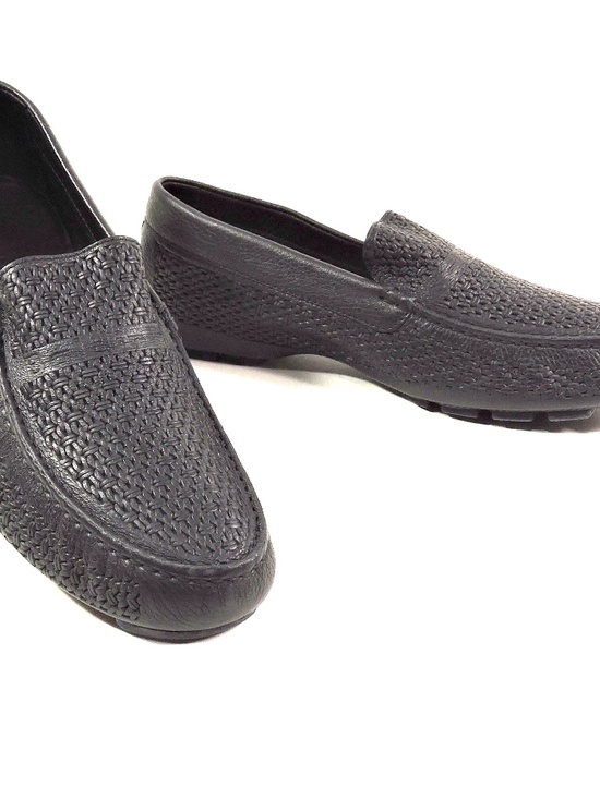BALDININI ?? MEN\'S BLACK SOFT LEATHER COMFORT SUMMER LOAFERS